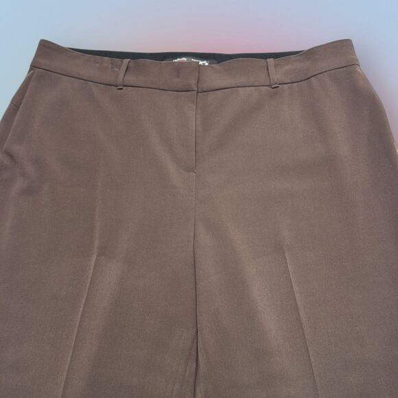 RAFAELLA Women’s 20W Brown Wide Leg Dress Pant ERGOFIT - Picture 1 of 4